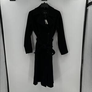 Madewell Women's Double-Breasted Wool Trench Coat - Black - XXS - NWT